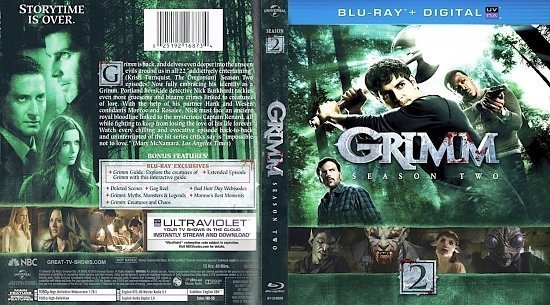 dvd cover Grimm Season 2 Blu ray