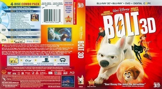 dvd cover Bolt 3D