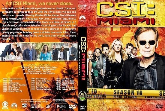 dvd cover CSI Miami S10