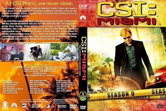dvd cover CSI Miami S91