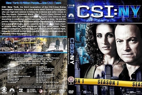 dvd cover CSI NY st S1