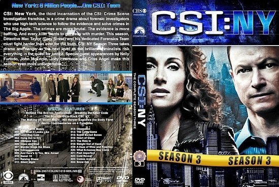 dvd cover CSI NY st S3