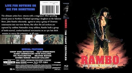dvd cover Rambo IV: The Fight Continues