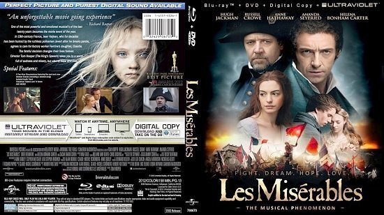 dvd cover Les MisÃ©rables (2012)