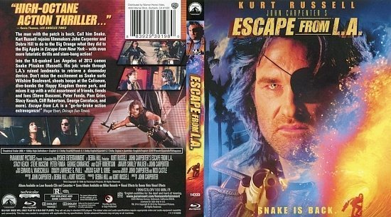 dvd cover Escape From L A BR