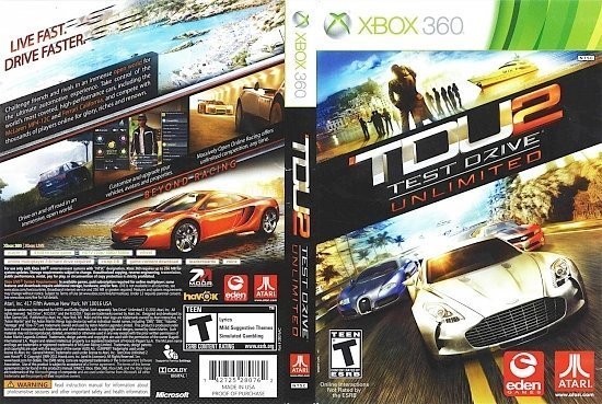 dvd cover TDU2 Test Drive Unlimited 2