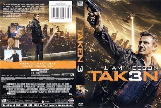 dvd cover Taken 3 front