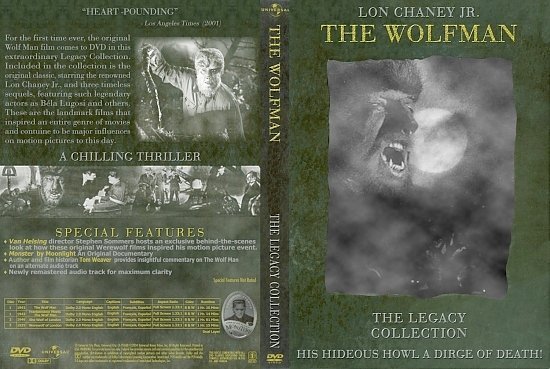 dvd cover WolfMan Monsters Legacy Collection