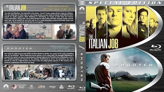 dvd cover The Italian Job / Shooter Double Feature version 1