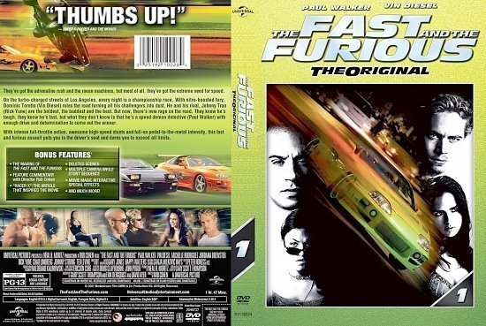 dvd cover The Fast And The Furious