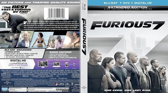dvd cover Furious 7 Blu ray 2