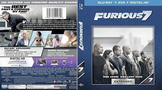 dvd cover Furious 7 Blu ray