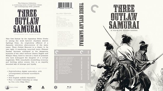 dvd cover Three Outlaw Samurai