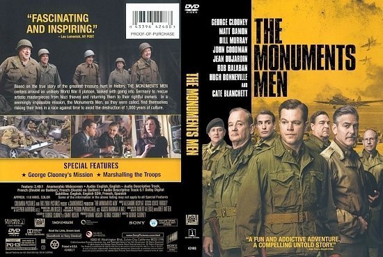 dvd cover The Monuments Men
