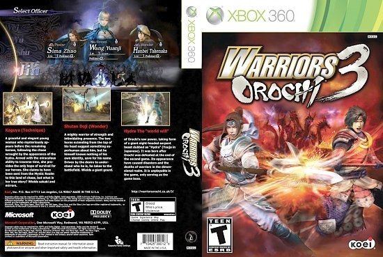 dvd cover Warriors Orochi 3 NTSC f