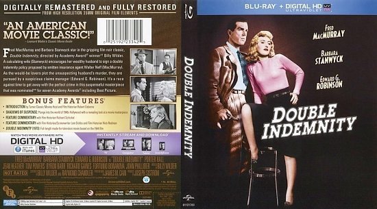 dvd cover Double Indemnity BR