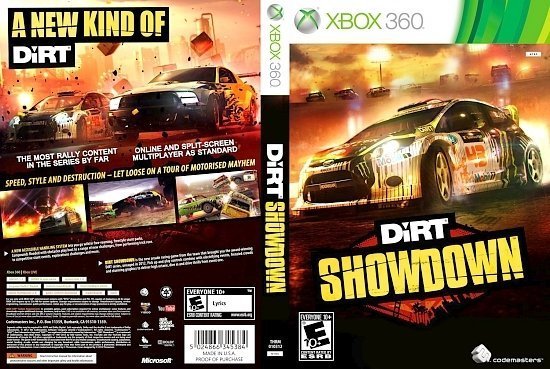dvd cover x360 dirt showdown ntsc EN front