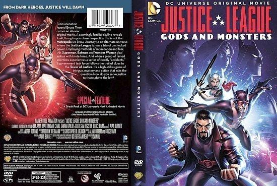 dvd cover Justice League Gods And Monsters