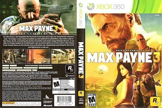 dvd cover XBOX 360 MAX PAYNE 3 POYZENART