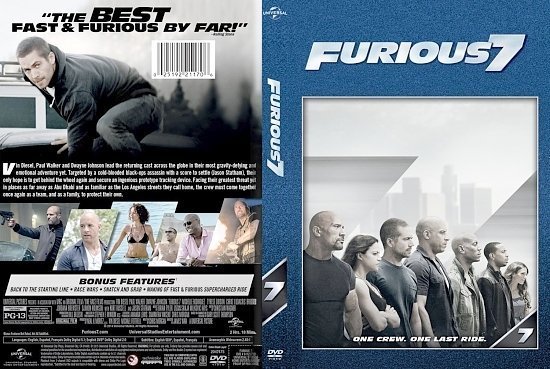 dvd cover Furious 7 2