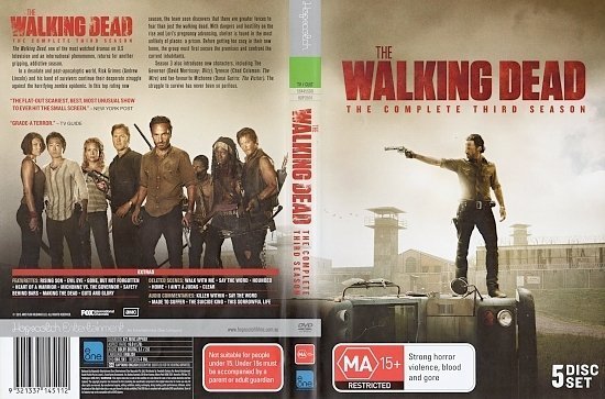 dvd cover The Walking Dead Season 3 R4 Blu-Ray