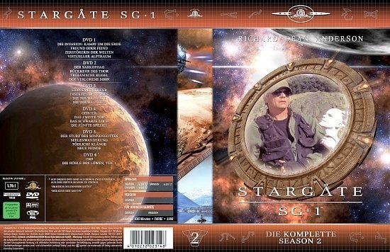 dvd cover Stargate SG-1: Season 2 (1998) R2 German