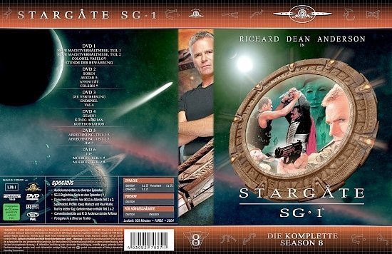 dvd cover Stargate SG-1: Season 8 (2004) R2 German