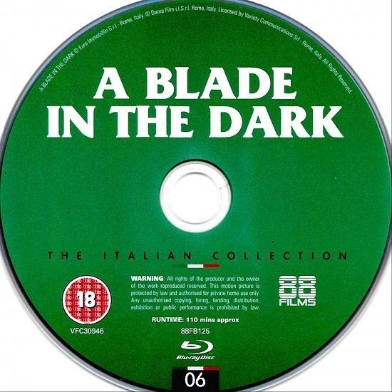 dvd cover A Blade in the Dark (1983) Blu-Ray UK Cover & Label