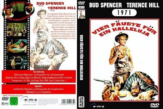 dvd cover Vier FÃ¤uste fÃ¼r ein Halleluja (Bud Spencer & Terence Hill Collection) (1971) R2 German
