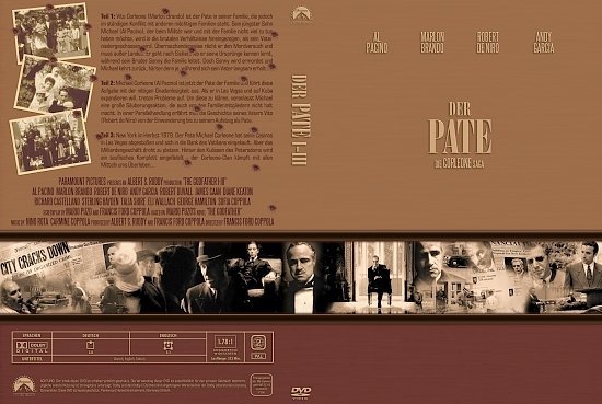 dvd cover Der Pate: Die Corleone Saga (Gangster Collection) (2004) R2 German