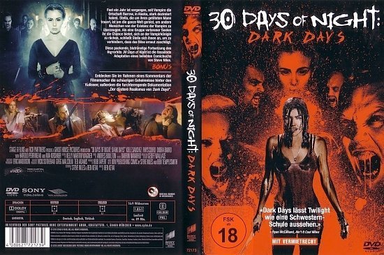 dvd cover 30 Days of Night: Dark Days (2010) R2 GERMAN