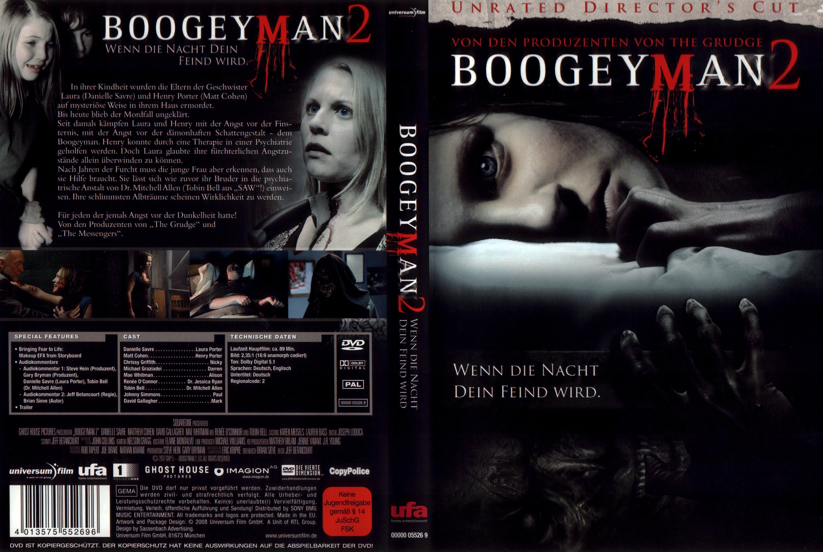 dvd cover Boogeyman 2: Wenn die Nacht Dein Feind wird (2007) R2 German. 