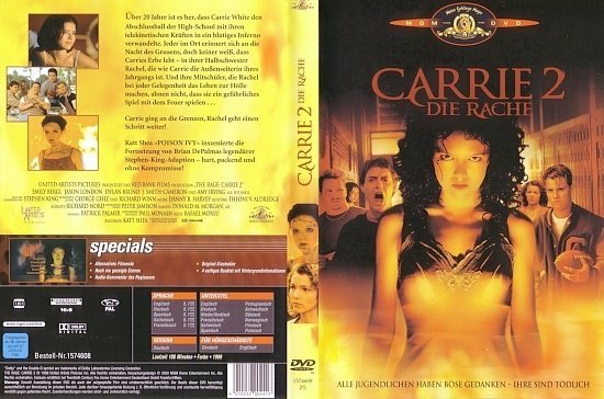 dvd cover Carrie 2: Die Rache (1999) R2 German