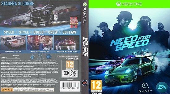 dvd cover Need For Speed XBOX ONE ITALIAN
