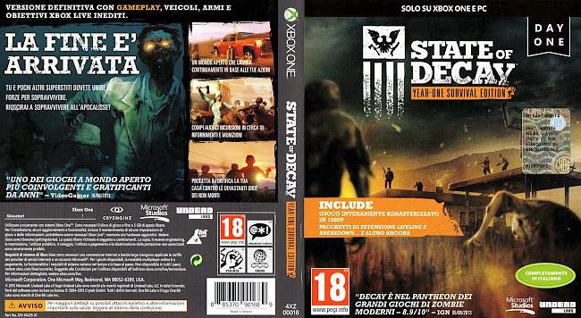 STATE OF DECAY  XBOX ONE ITALIAN 