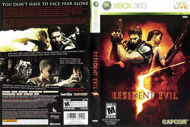 Resident Evil 5 (2009) XBOX 360 USA 