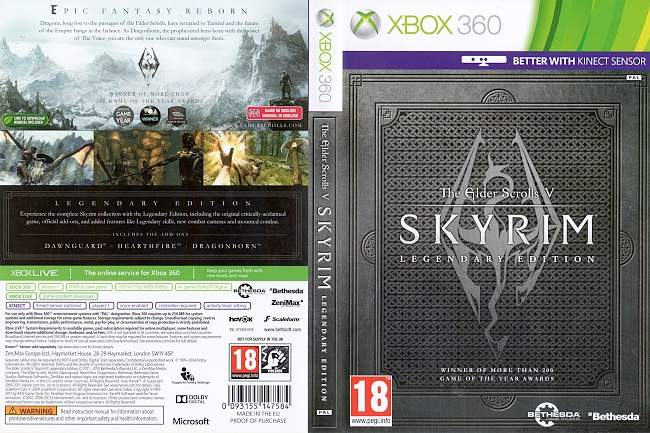 The Elder Scrolls V Skyrim Legendary Edition  XBOX 360 PAL 