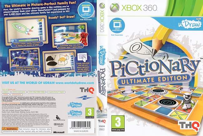 uDraw Pictionary Ultimate Edition (2011) XBOX 360 PAL Cover 