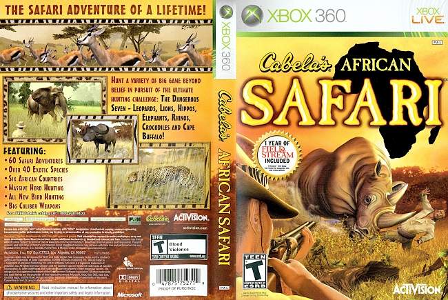 Cabela's African Safari (2006) XBOX 360 PAL Cover 