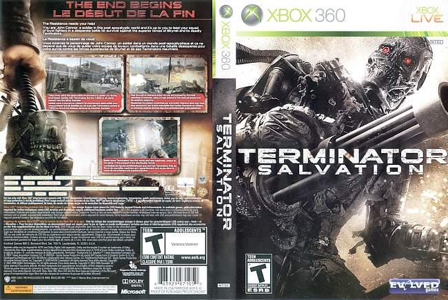Terminator Salvation (2009) XBOX 360 USA Cover 