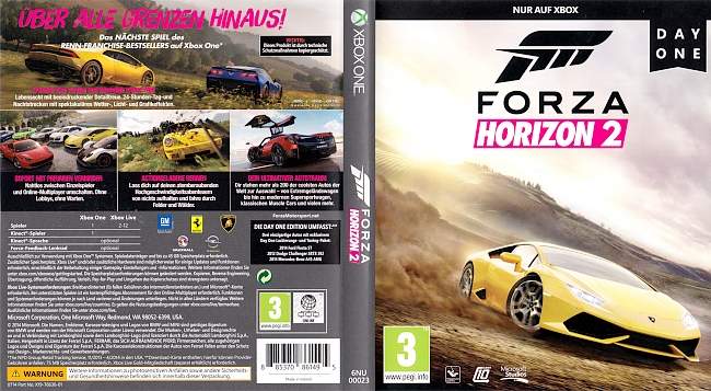 Forza Horizon 2  XBOX ONE German Cover 