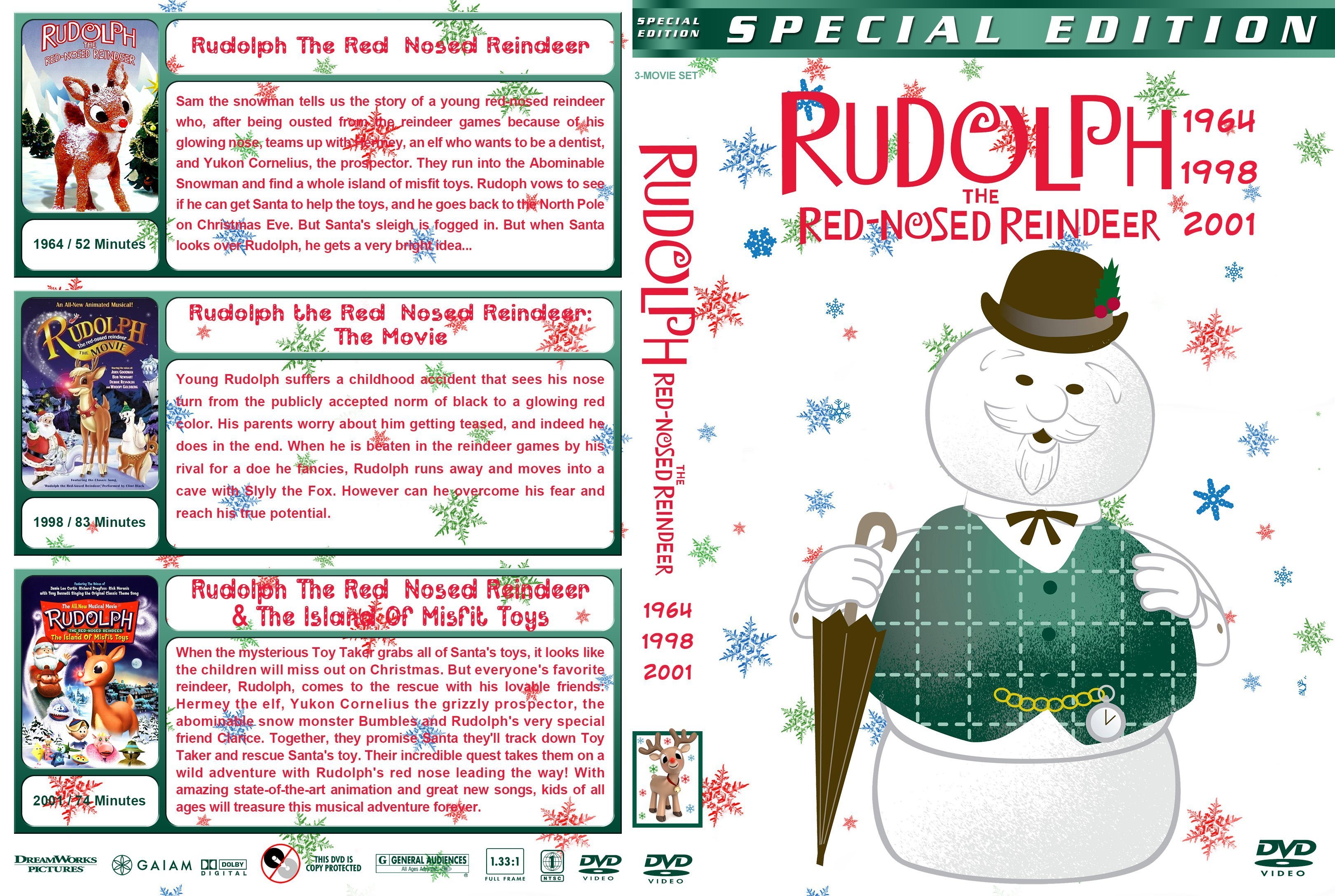 Rudolph The Red Nosed Reindeer Triple Feature 1964 2001 R1 Custom Cover Dvd Covers And Labels,United Airlines Checked Bag Rules
