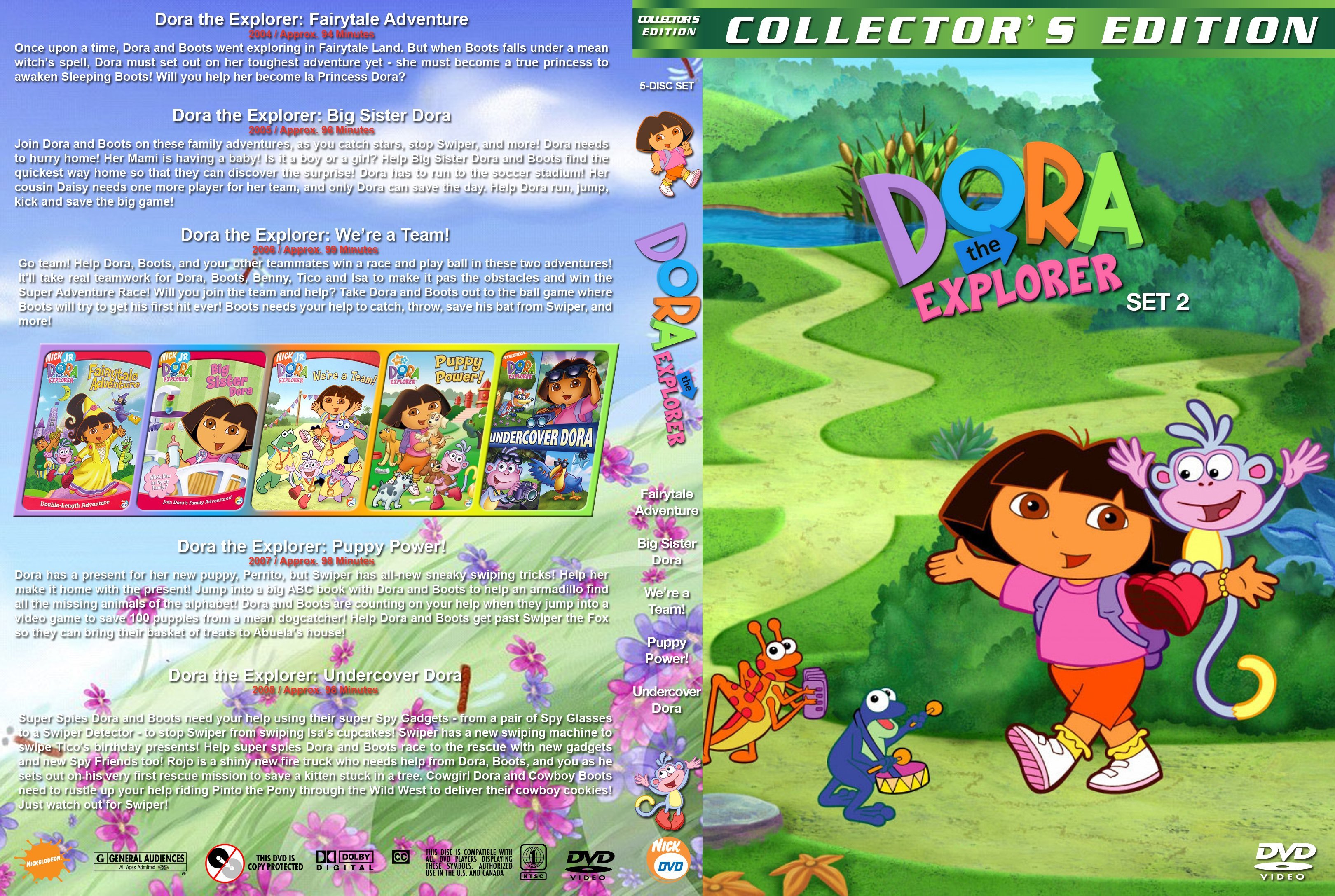 dvd cover Dora the Explorer - Set 2 (2004-2008) R1 Custom Cover.