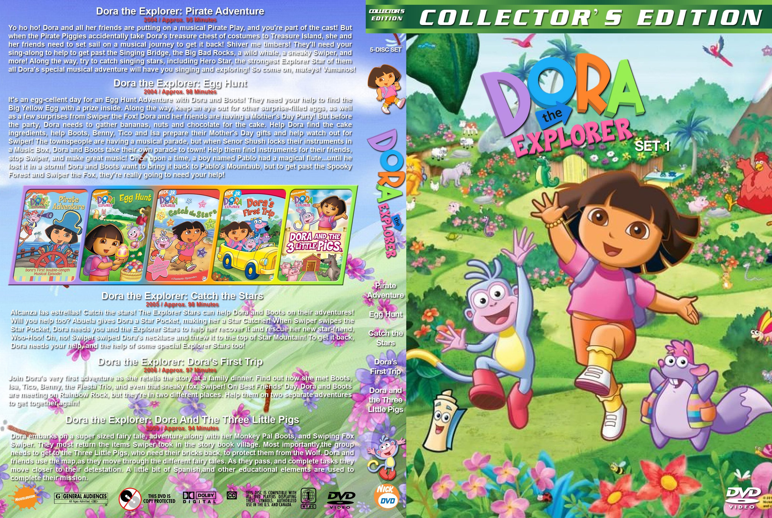 Dora the Explorer - Set 1 (2004-2009) R1 Custom Cover.