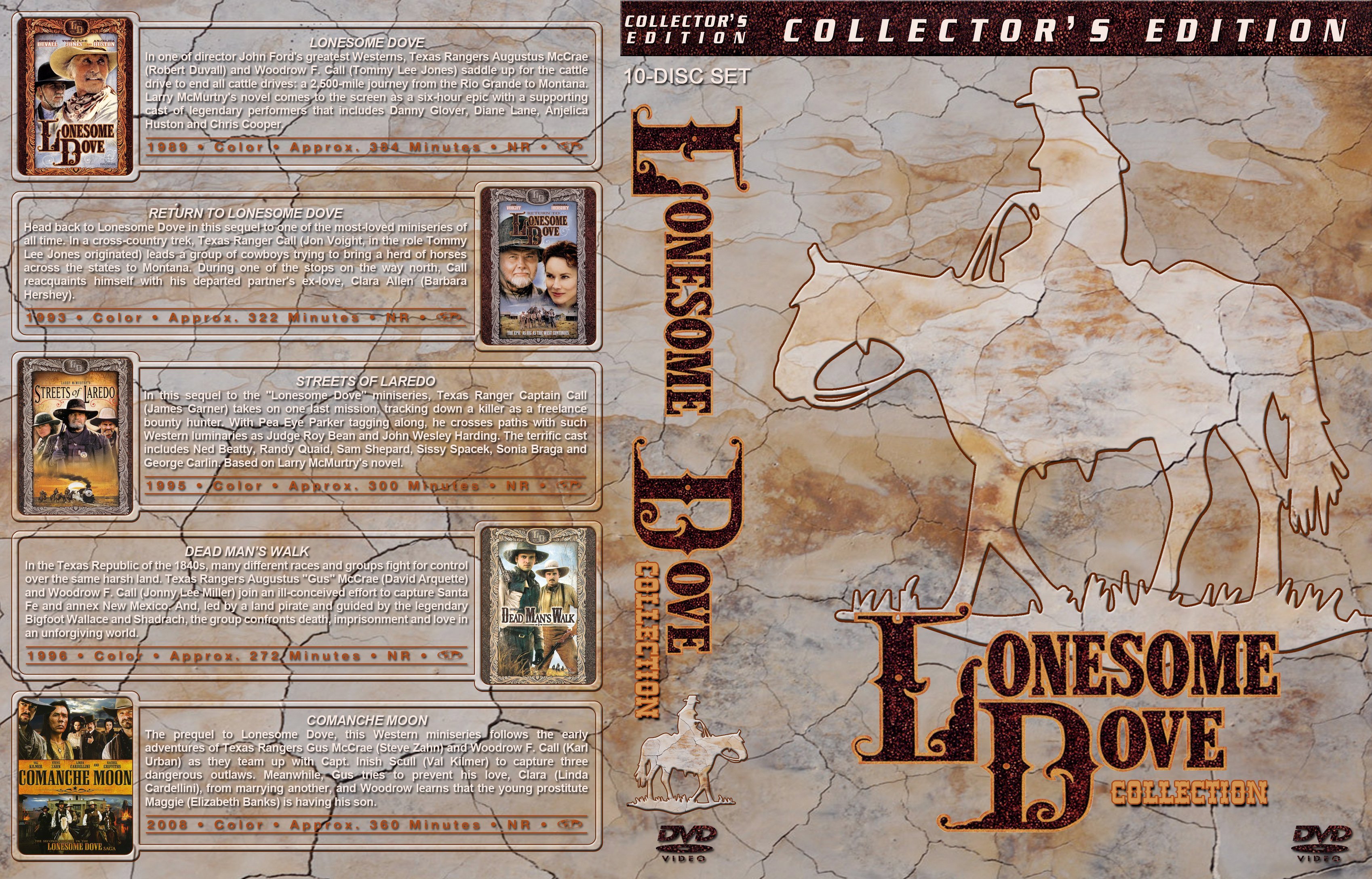 Lonesome Dove Collection (5) (1989-2008) R1 Custom Cover.