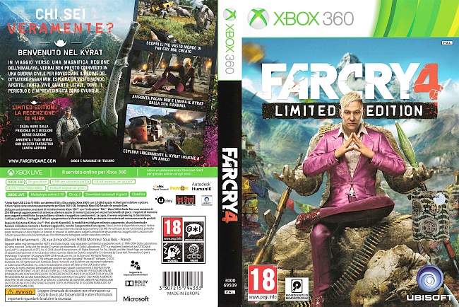 Far Cry 4 Limited Edition  XBOX 360 Italian Cover 
