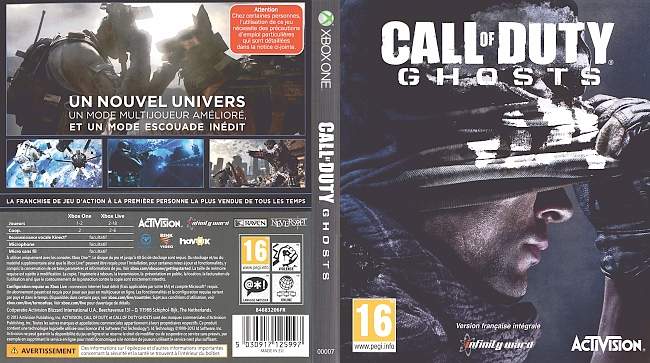 Call of Duty Ghosts  XBOX ONE France Cover 