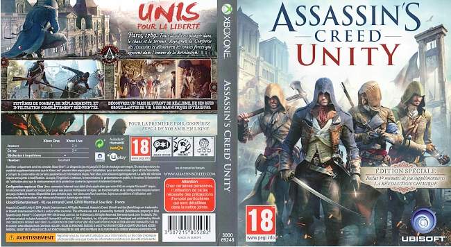 Assassin's Creed Unity Special Edition  XBOX ONE France Cover 
