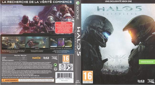 Halo 5 Guardians  XBOX ONE France Cover 