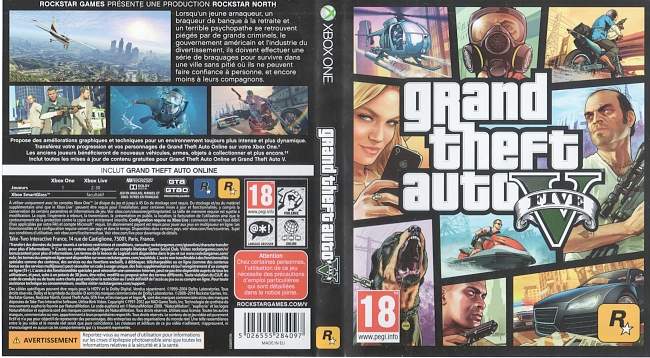 Grand Theft Auto V  XBOX ONE France Cover 